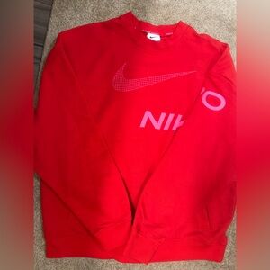 Nike Men's Bold Red Crewneck Sweater